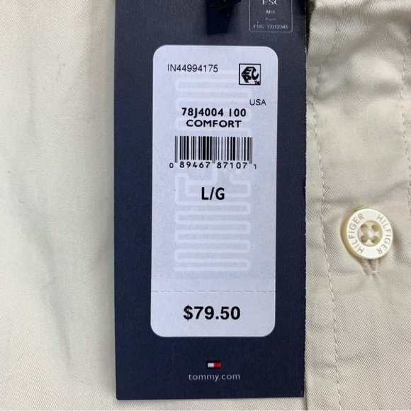 Tommy Hilfiger Men's Oversized Twill Shirt Size L - Picture 4 of 13